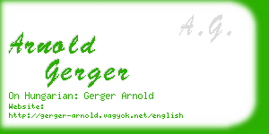 arnold gerger business card